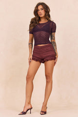 Everyday Guest Lace Shorts - Chocolate