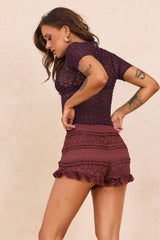 Everyday Guest Lace Shorts - Chocolate