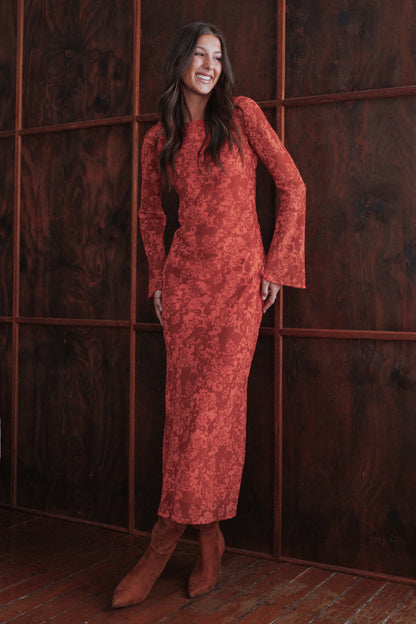 Talitha Maxi Dress - Red Roses