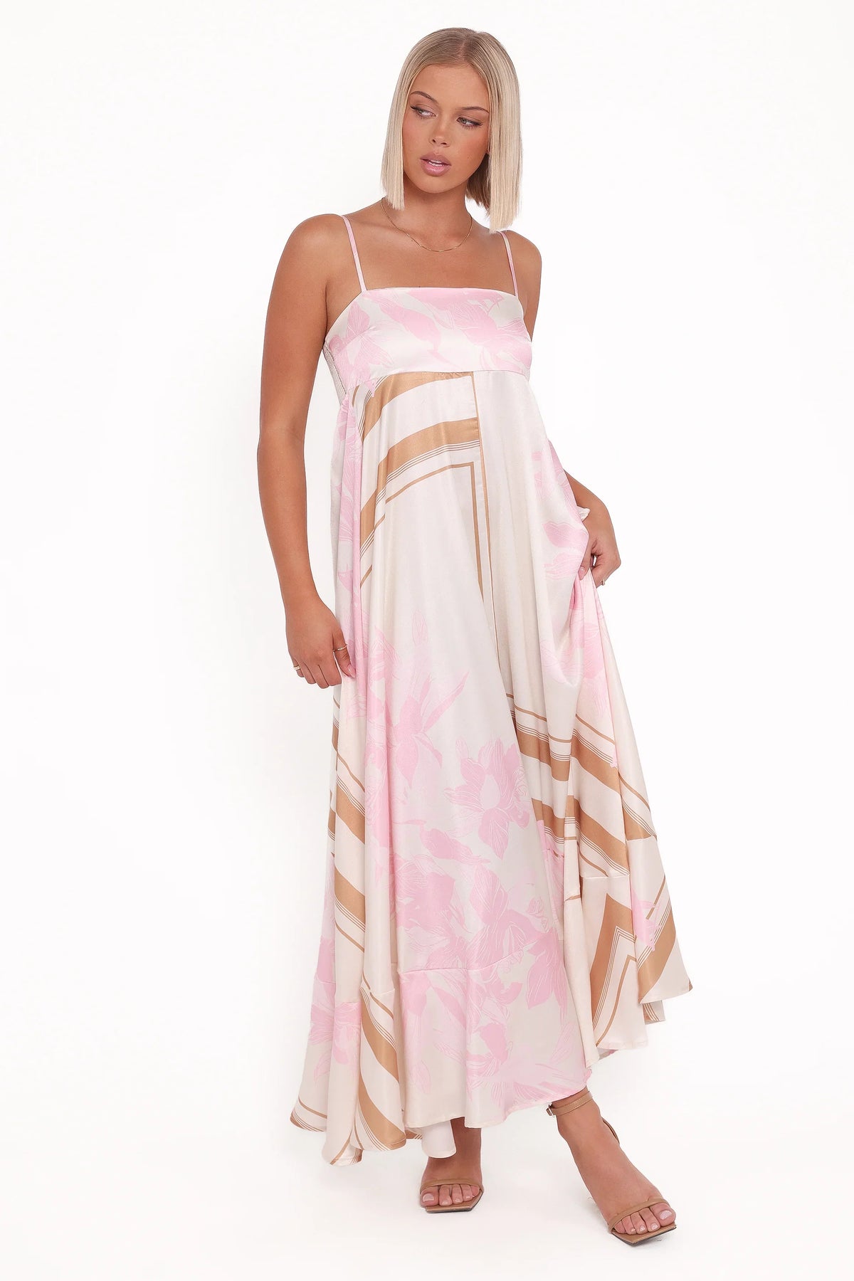 Elanor Maxi Dress - Pink Print
