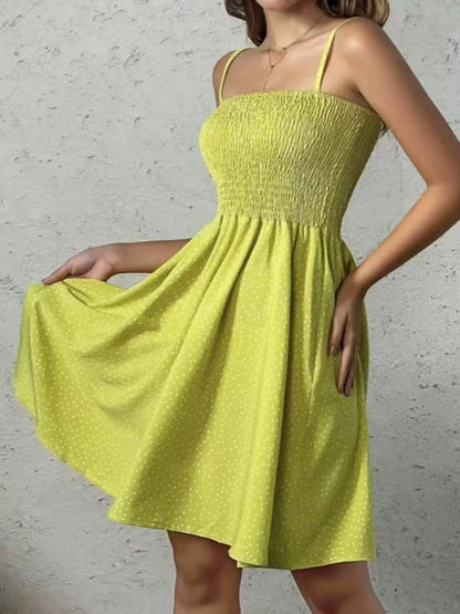Full Size Smocked Square Neck Cami Dress Plus Size