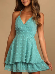 Swiss Dot V-Neck Cami Dress