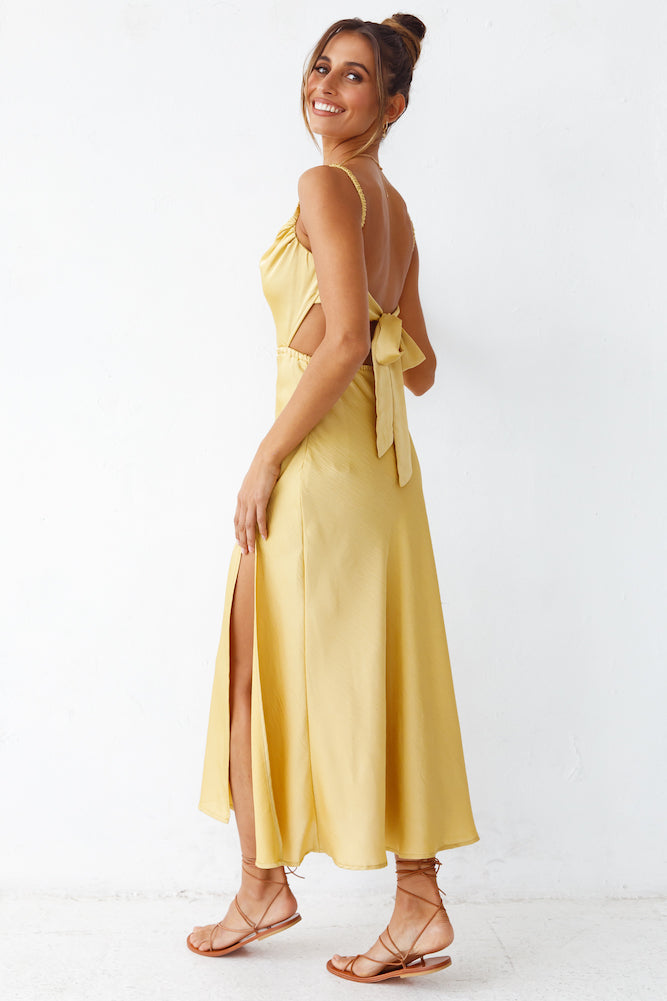 Burning Stars Maxi Dress Yellow