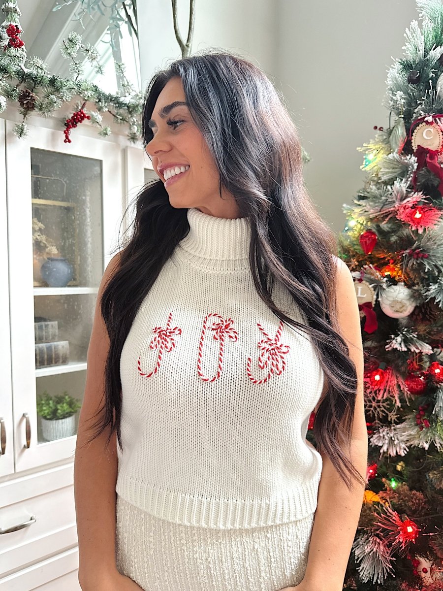 Joy White Turtle Neck Sweater Top