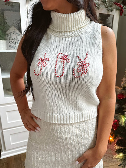 Joy White Turtle Neck Sweater Top