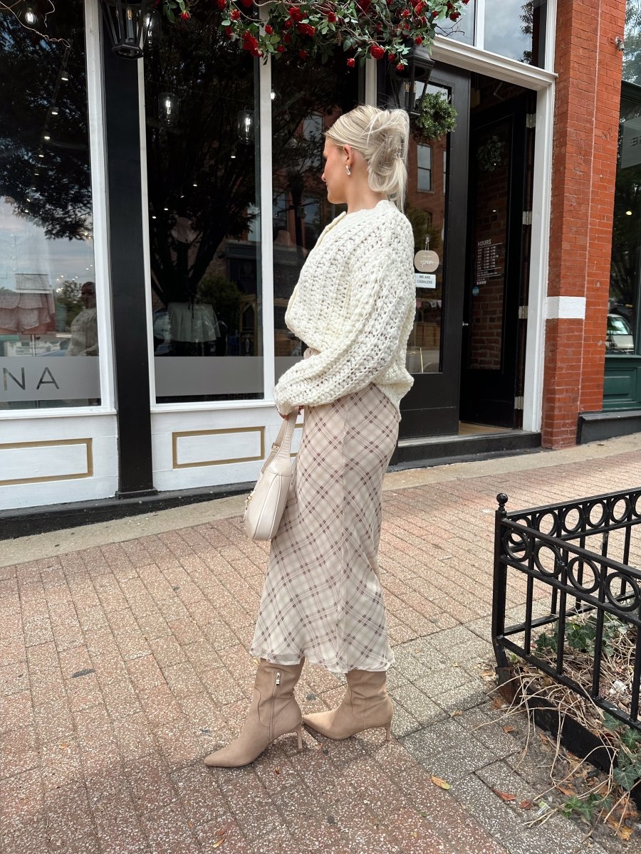 Marin Cream Chunky Knit Cardigan