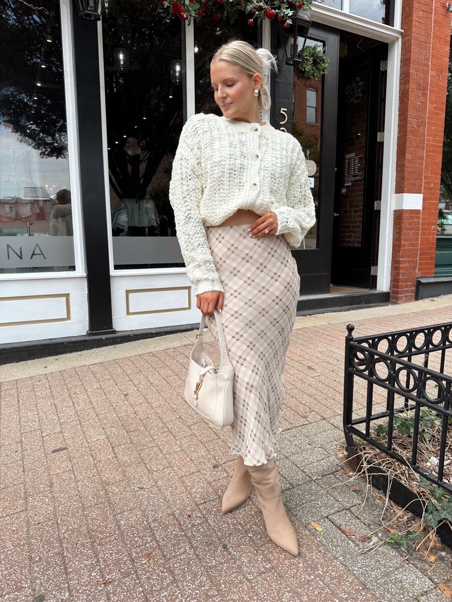Marin Cream Chunky Knit Cardigan