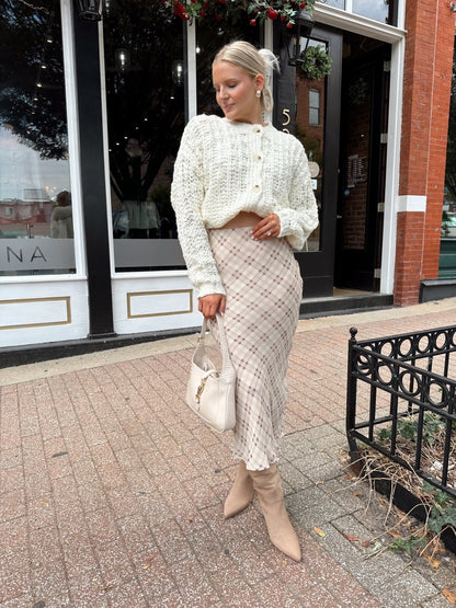 Marin Cream Chunky Knit Cardigan