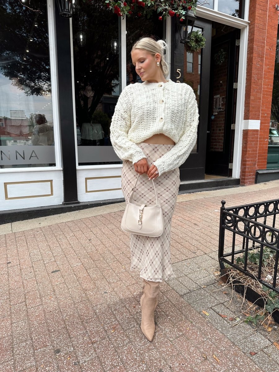 Marin Cream Chunky Knit Cardigan