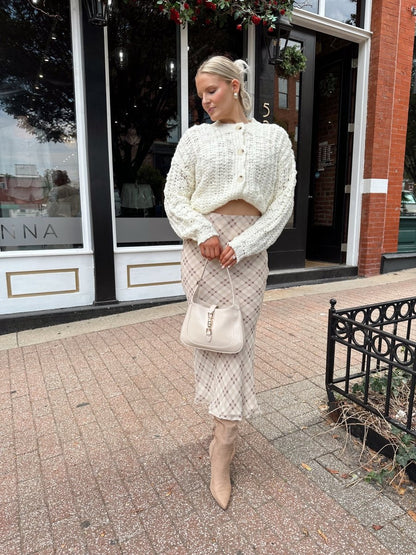 Marin Cream Chunky Knit Cardigan