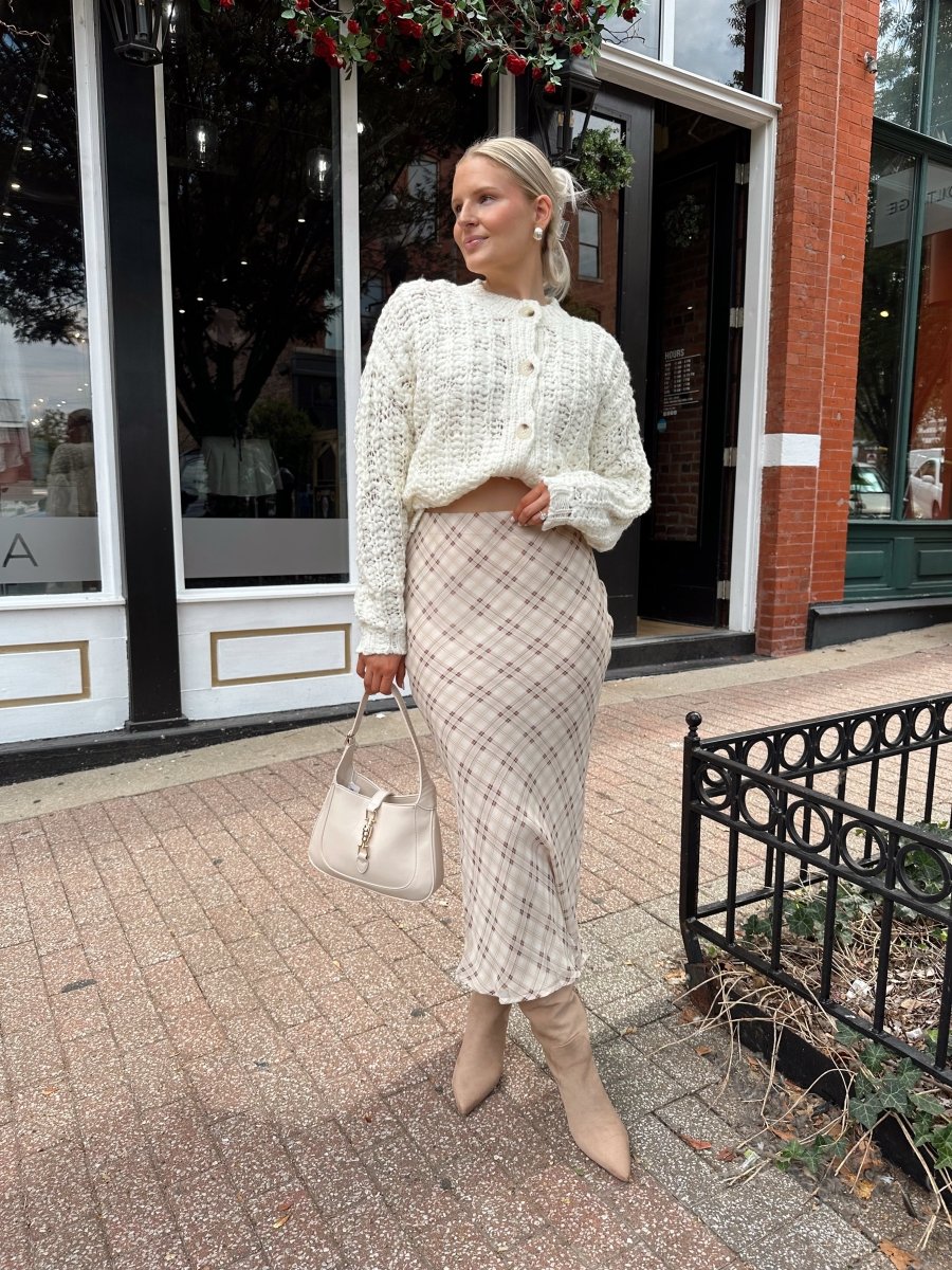 Marin Cream Chunky Knit Cardigan