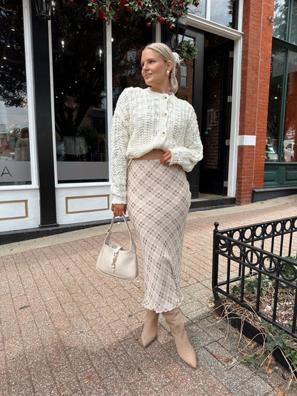 Marin Cream Chunky Knit Cardigan