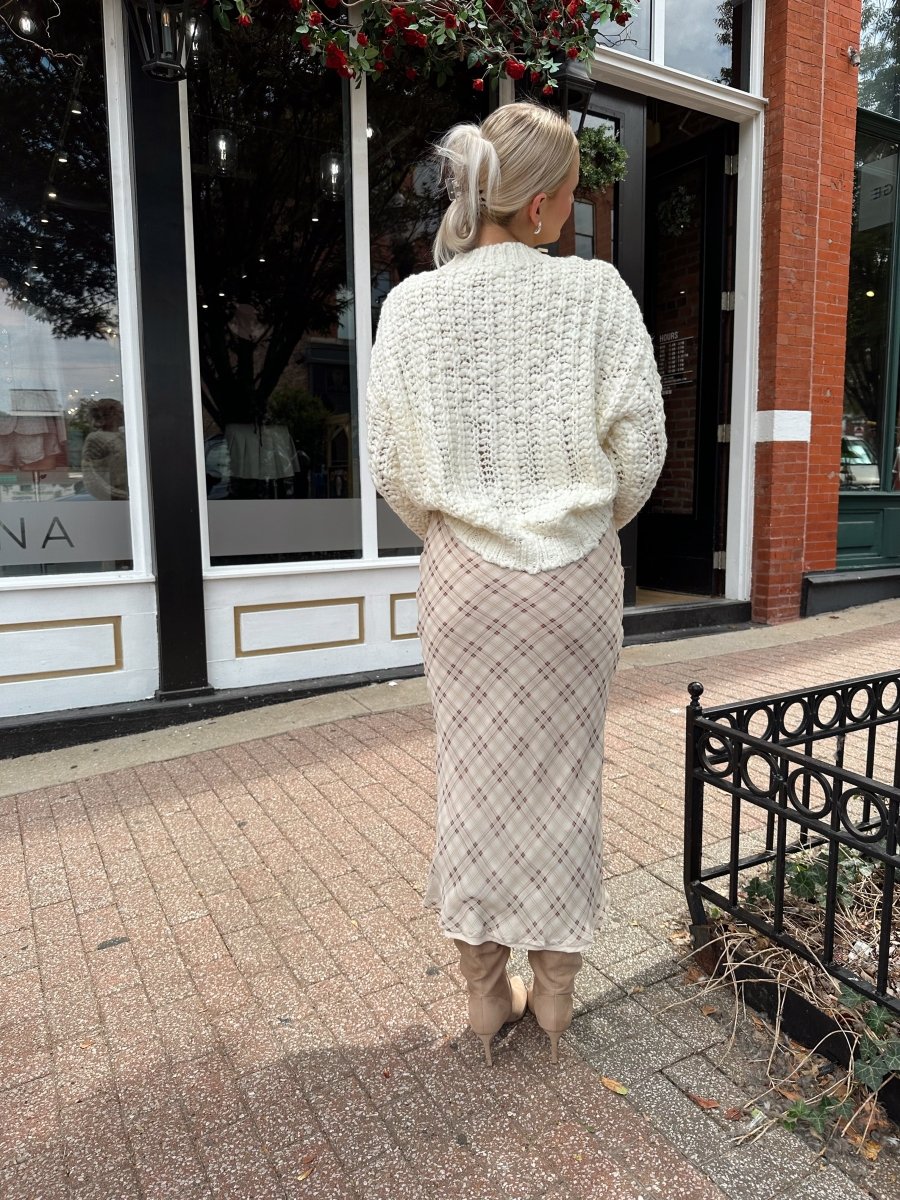 Marin Cream Chunky Knit Cardigan