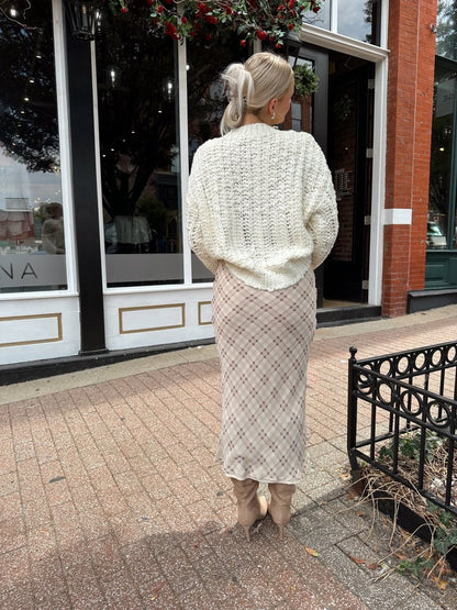 Marin Cream Chunky Knit Cardigan