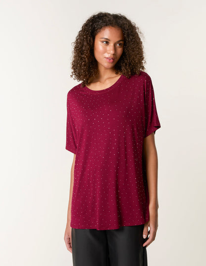 Stud Detail Round Neck T-shirt