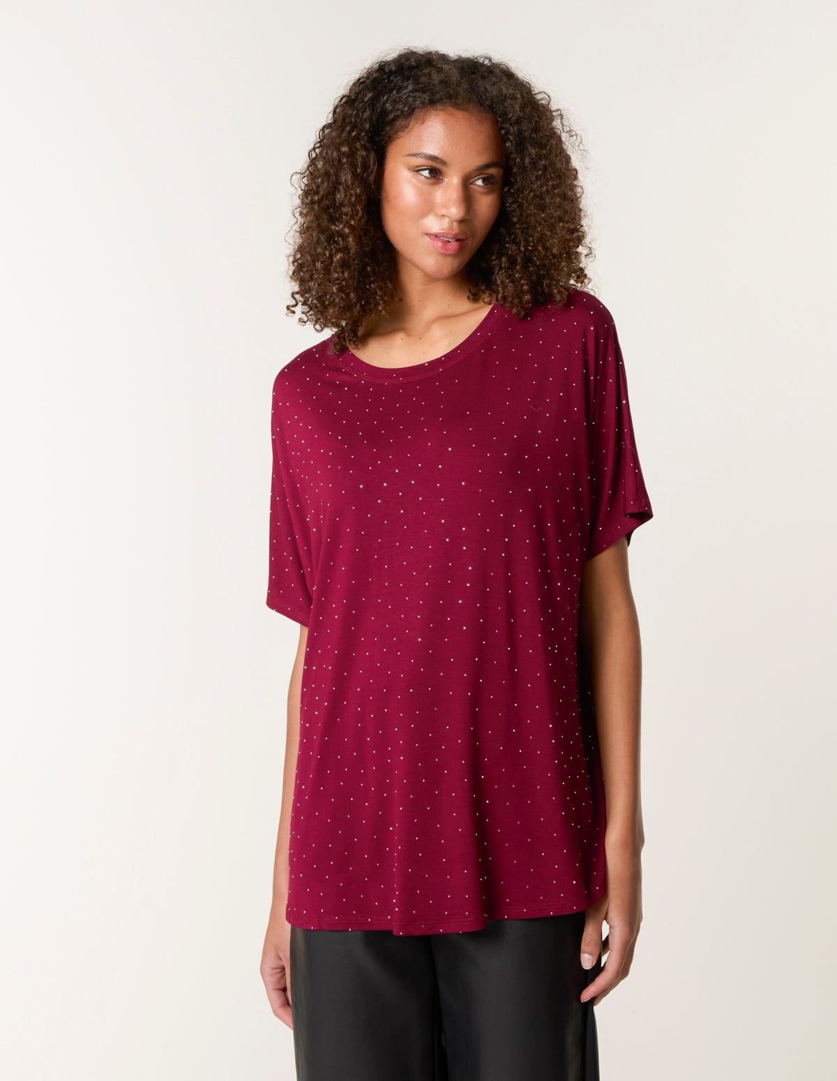 Stud Detail Round Neck T-shirt
