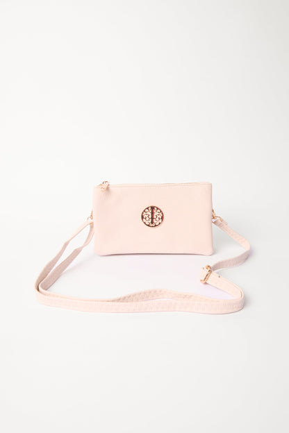 Detailed Zip Up Purse With Detachable Strap