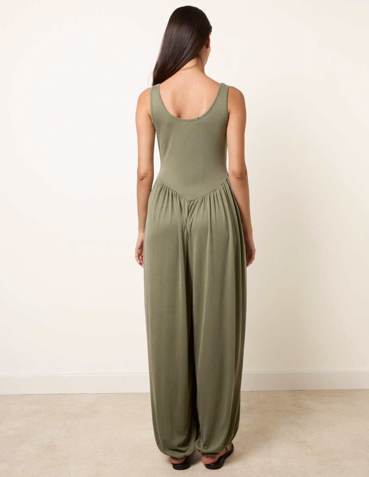 Jersey Balloon Leg Jumpsuit With Pockets