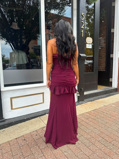 Valeria Ruffled Halter Maxi Dress