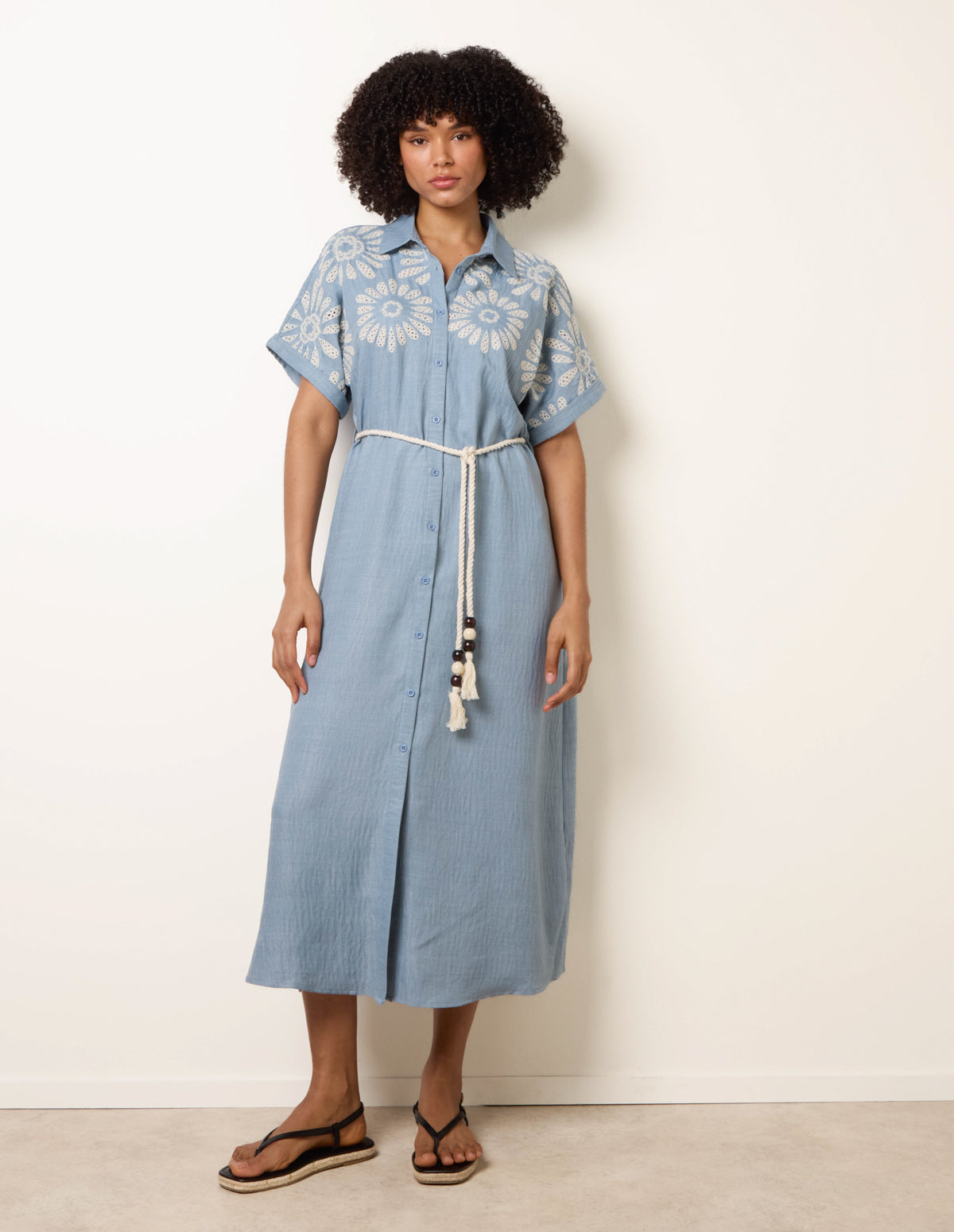 Floral Cutwork Embroidery Dress