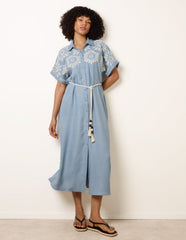 Floral Cutwork Embroidery Dress